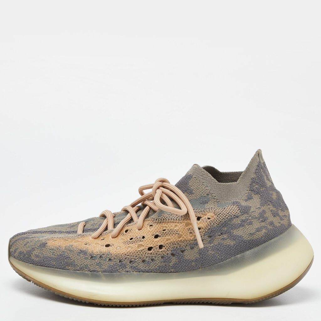 luxury-men-yeezy-x-adidas-used-shoes-p991727-008 Yeezy x Adidas Grey Knit Fabric Boost 380 Mist Reflective Sneakers Size 44 2/3