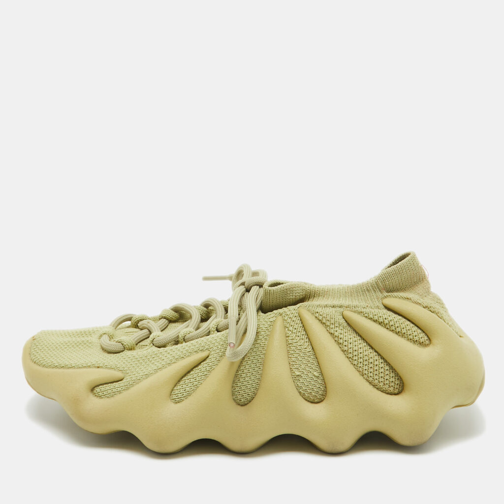 luxury-men-yeezy-x-adidas-used-shoes-p993695-001 Yeezy x Adidas Green Knit Fabric 450 Resin Sneakers Size 40