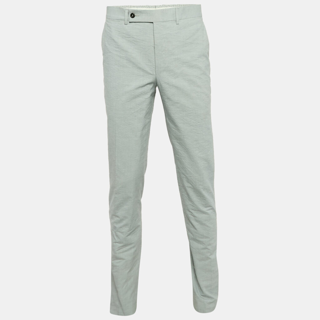 luxury-men-yves-saint-laurent-used-clothes-p1148888-001 Yves Saint Laurent Light Blue Regular Fit Trousers L