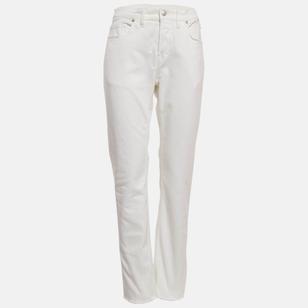 Zadig & Voltaire White Denim David Crop Jeans M Waist 32"