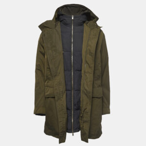 Zadig & Voltaire Green Synthetic Detachable Lining Bob Parka Jacket L