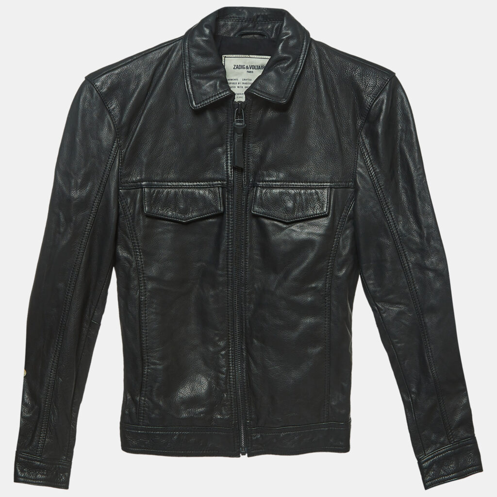 luxury-men-zadig-and-voltaire-new-clothes-p900138-006 Zadig & Voltaire Black Leather Zip Front Jacket XS