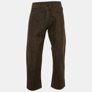 zegna sport brown denim regular fit jeans m/waist 33"