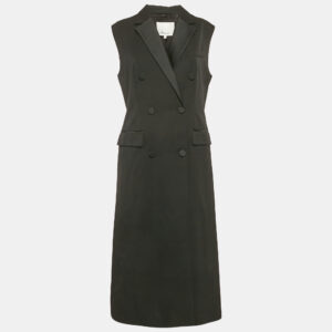 3.1 Phillip Lim Black Wool Sleeveless Double Breasted Coat S