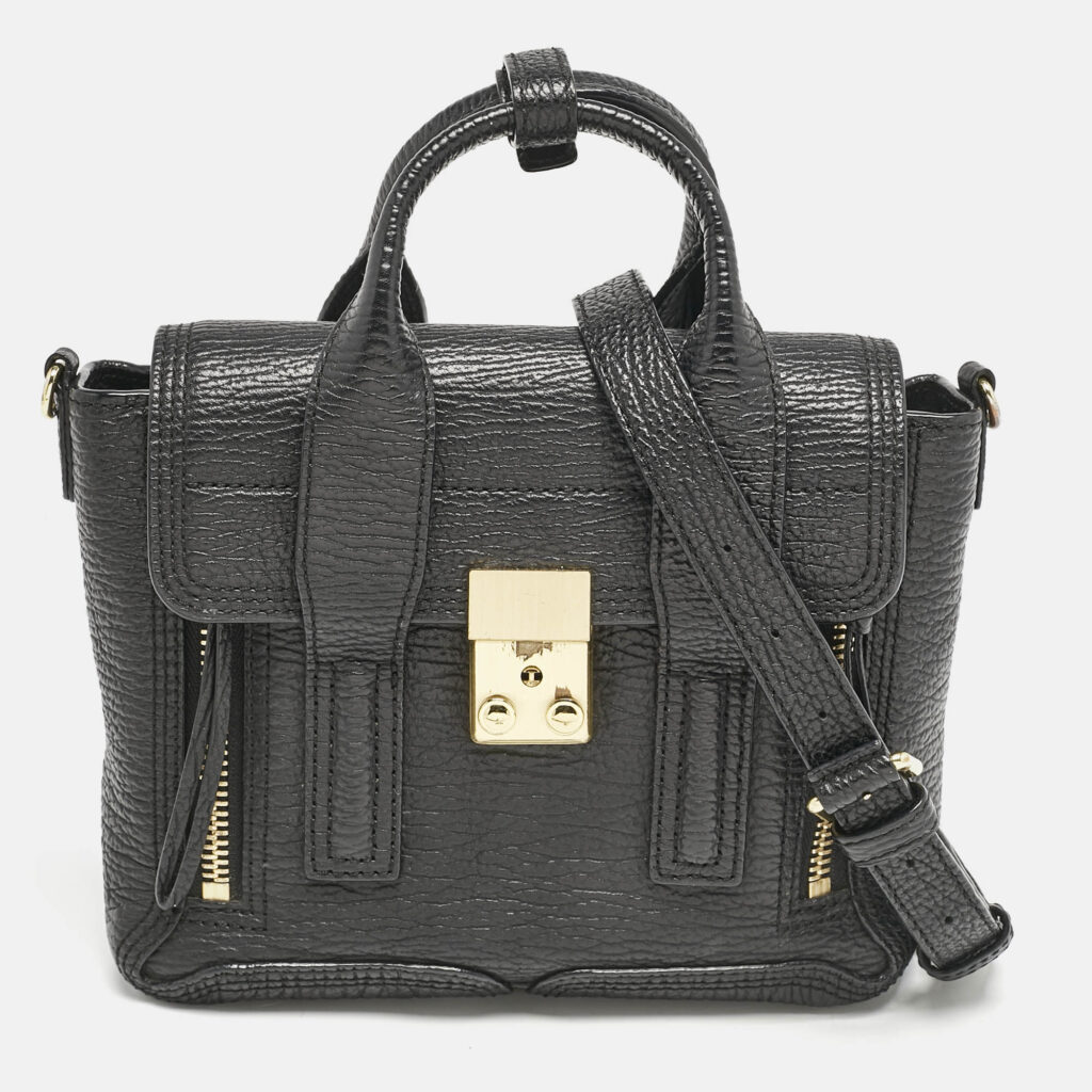 3.1 Phillip Lim Black Leather Mini Pashli Satchel