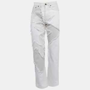 Acne Studios White Star Appliqued Denim Jeans M Waist 28"