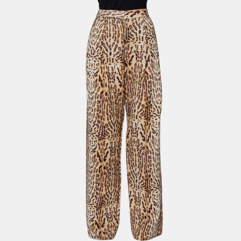 luxury-women-adam-lippes-new-clothes-p434051-008 Adam Lippes Beige Animal Printed Wool Palazzo Pants S