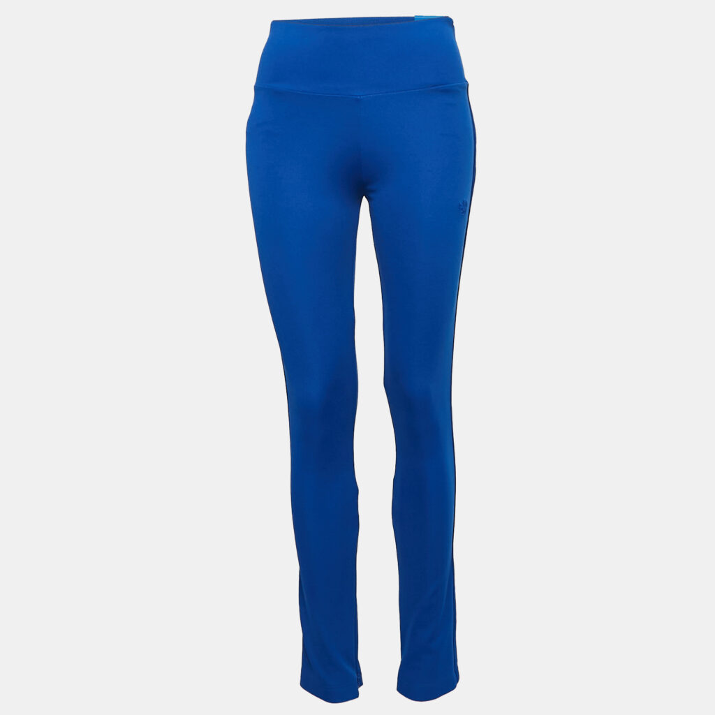 luxury-women-adidas-new-clothes-p1045287-003 Adidas Blue Knit Tight Fit Mid Rise Trackpants S