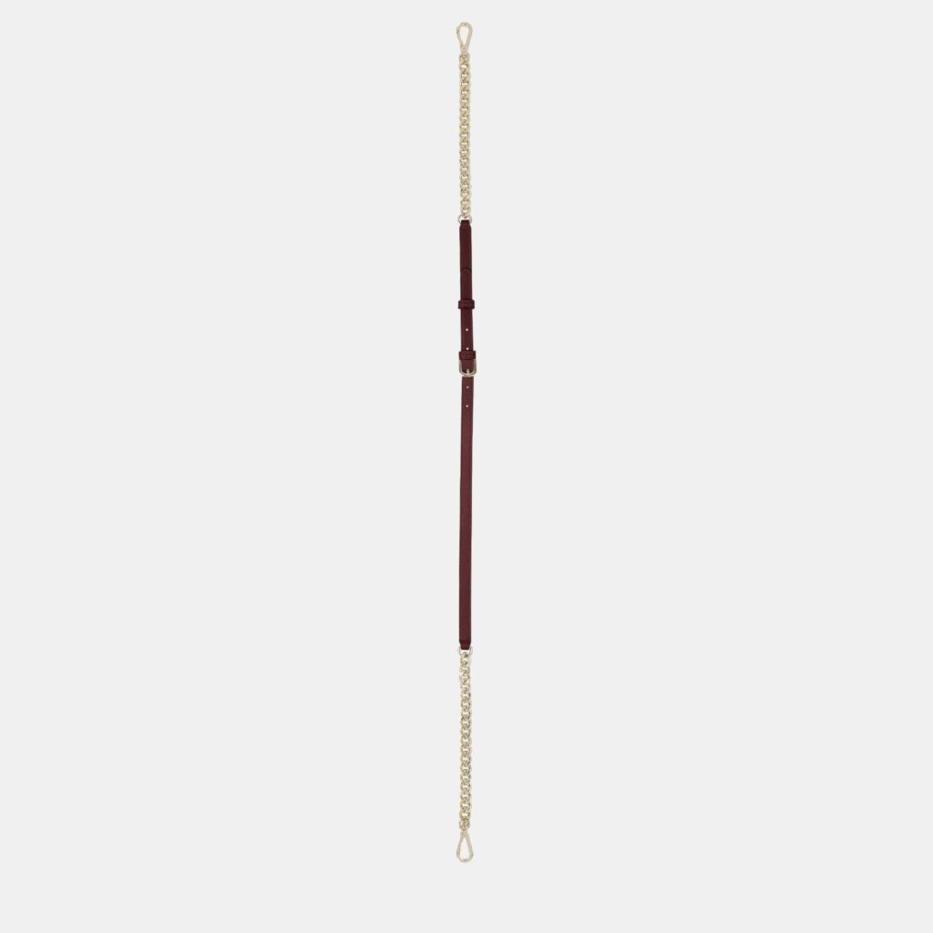 luxury-women-aigner-new-accessories-p887022-001 Aigner Burgundy shiny light gold Metal Basics Burgundy Strap OS