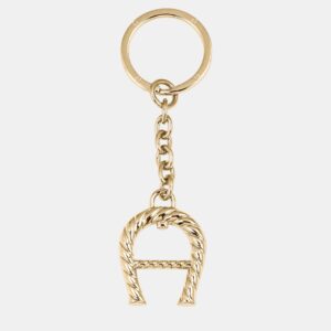 Aigner Gold shiny gold  Fashion Keyring A-Logo Gold Coloured