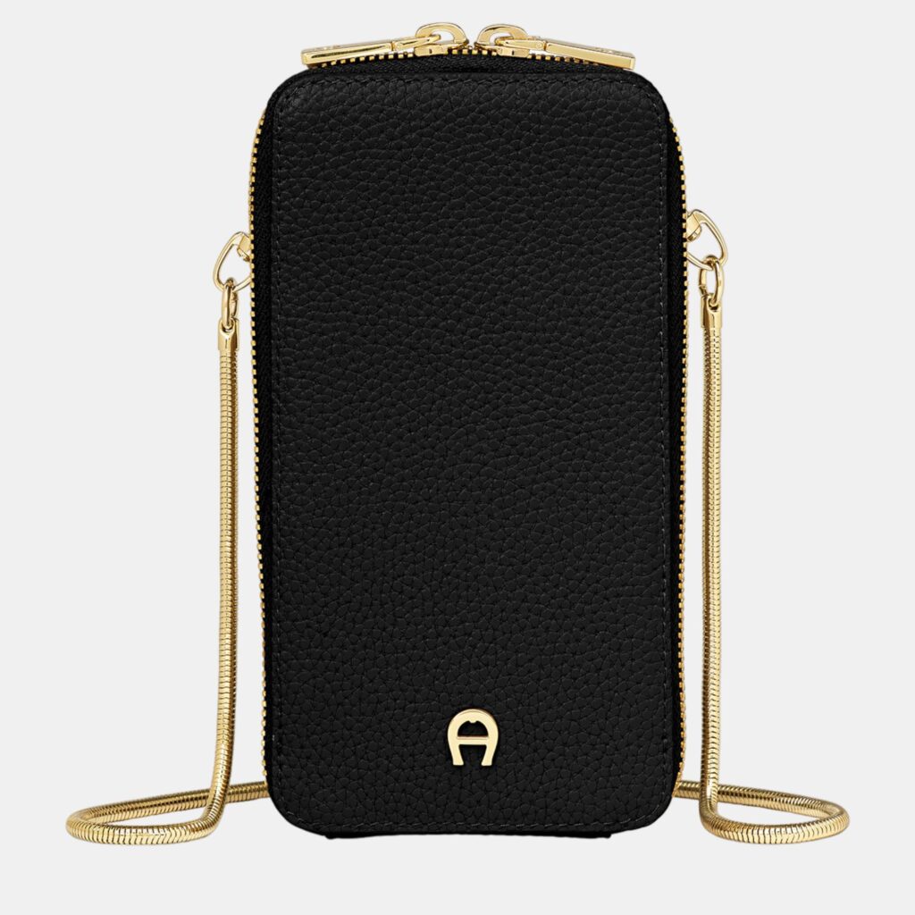 luxury-women-aigner-new-handbags-p1126887-003 Aigner Black Leather Chain Pouch