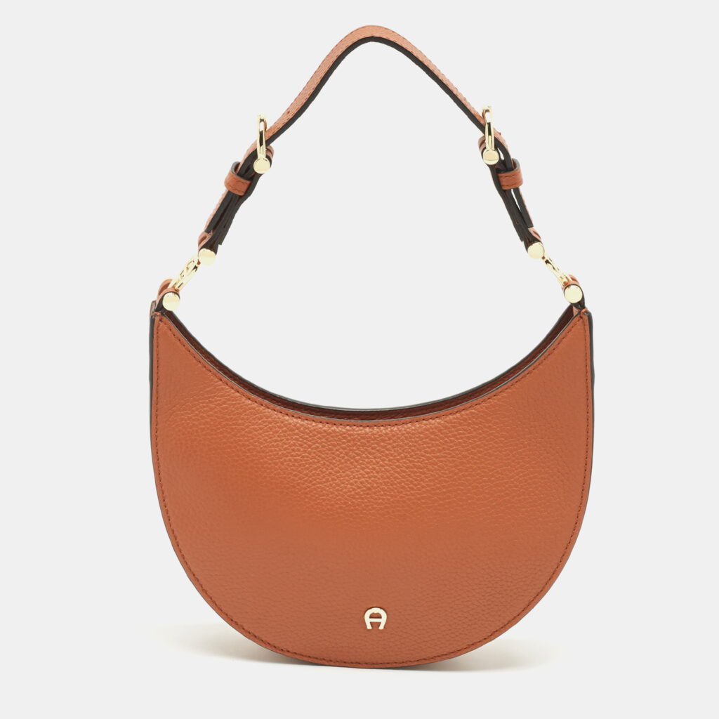 luxury-women-aigner-new-handbags-p1141955-012 Aigner Brown Leather Delia Hobo
