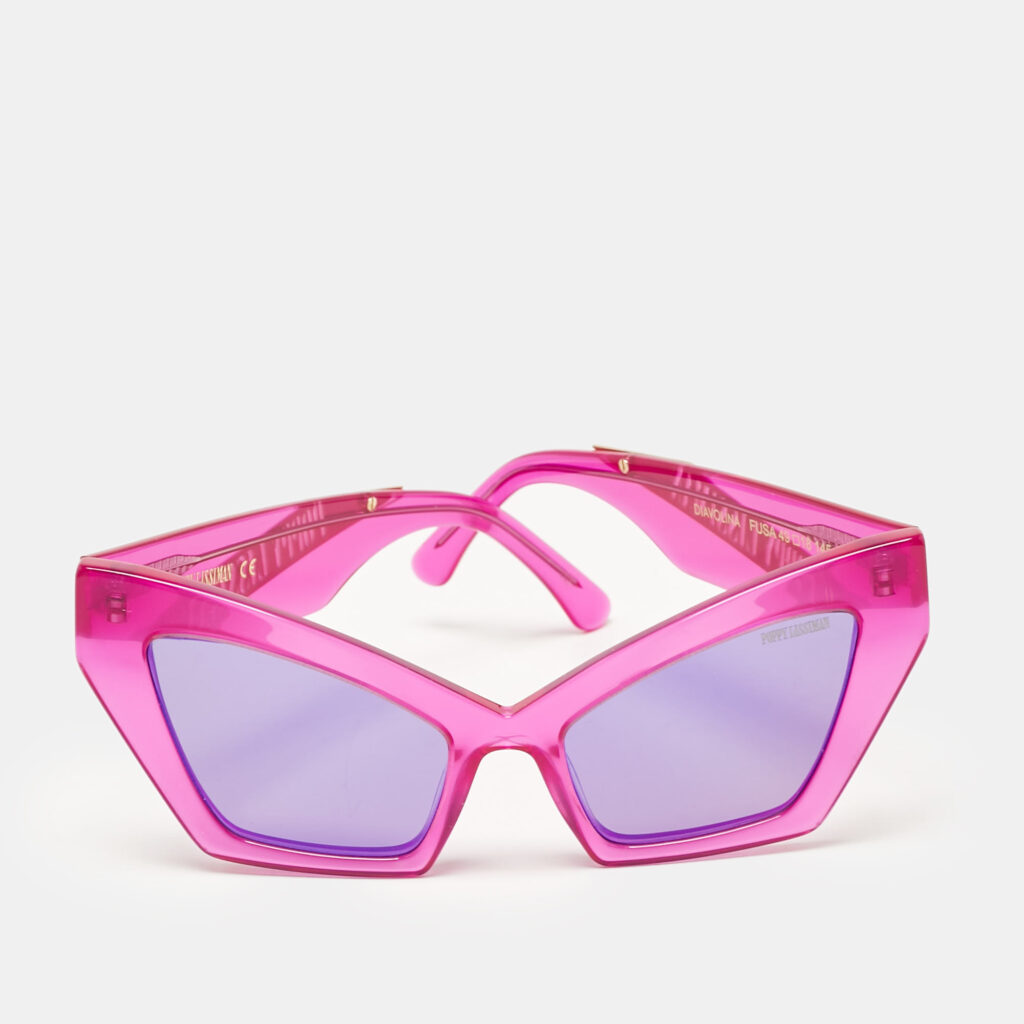 luxury-women-aigner-used-accessories-p1075458-001 Poppy Lissiman Fuchsia/Black Diavolina Cat Eye Sunglasses