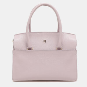 Aigner Light Pink Leather Satchel