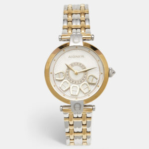 Aigner Mother Of Pearl Two-Tone Stainless Steel Florence A129200 Women's Wristwatch 34 mm