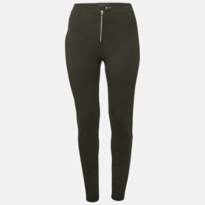 alaia black stretch gabardine high waist leggings xs