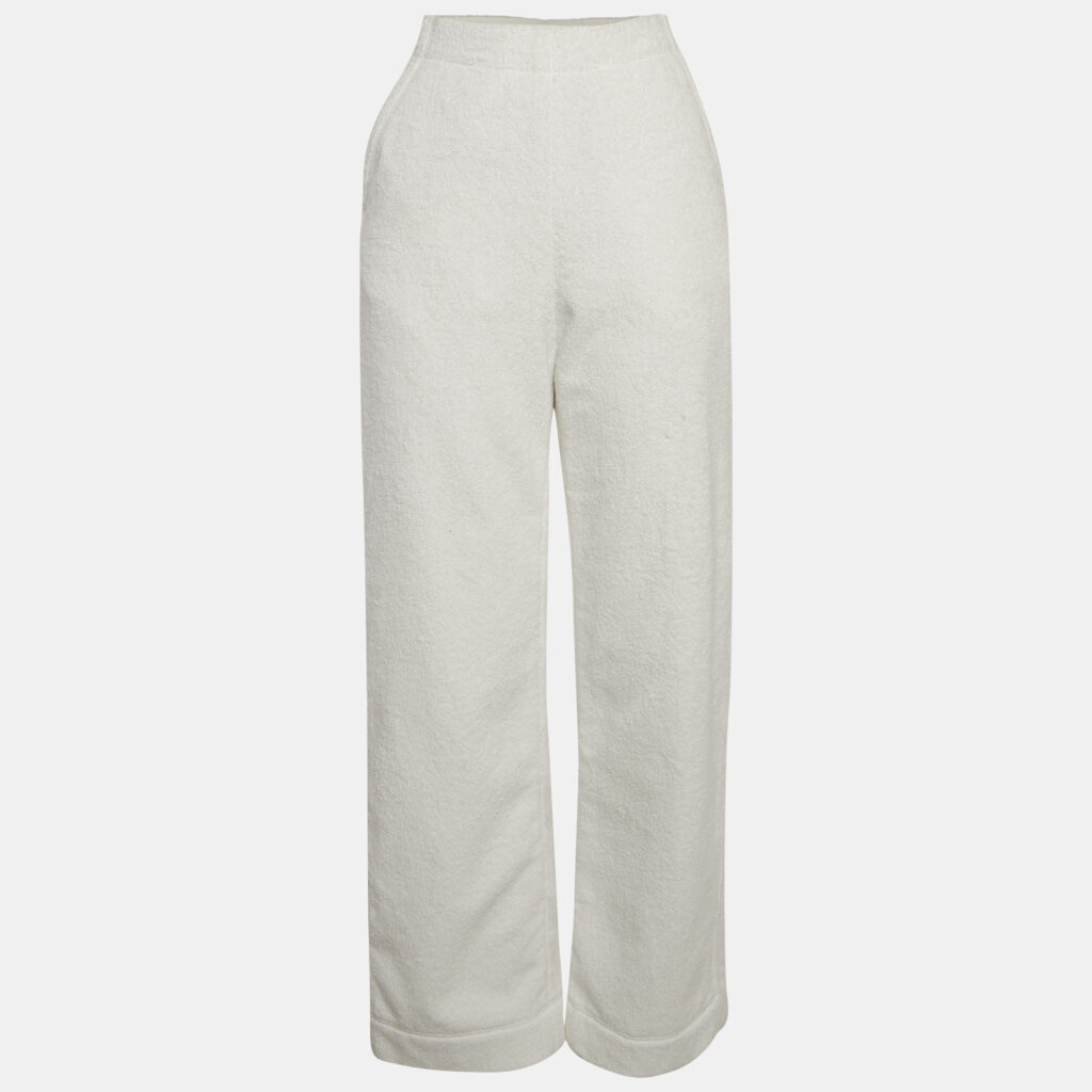 luxury-women-alaia-used-clothes-p1145489-001.jpg Alaia White Terry Cotton Straight Leg Track Pants S