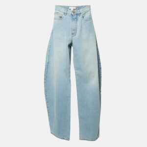 Alaia Blue Denim High Rise Balloon Jeans XS Waist 23"