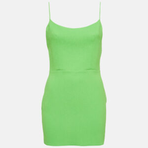 Alex Perry Apple Green Stretch Crepe Singlet Mini Dress M