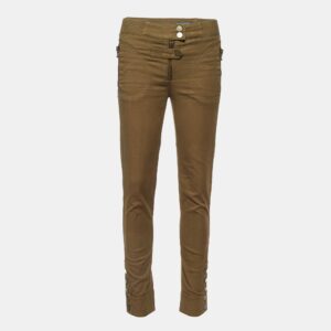 Alexander McQueen Khaki Green Button Detail Pants S
