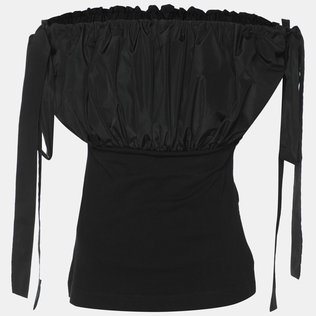 luxury-women-alexander-mcqueen-used-clothes-p1146432-001 Alexander McQueen Black Polyester Off The Shoulder Top XS