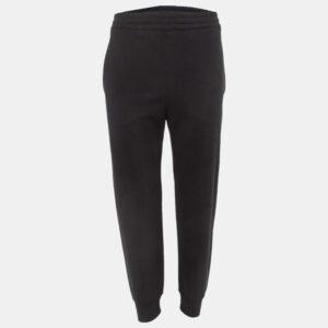 Alexander McQueen Black Logo Embroidered Cotton Knit Joggers XS