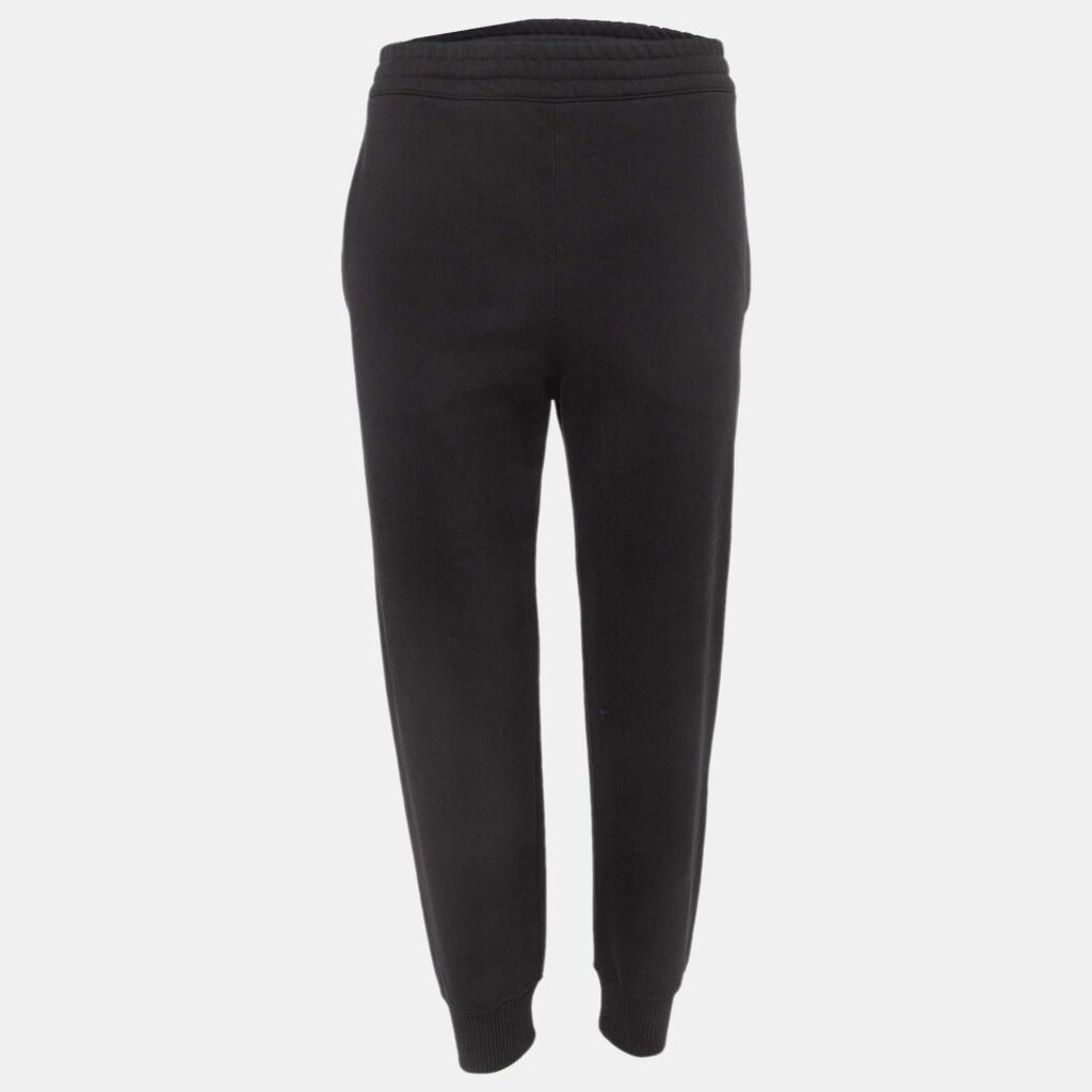 luxury-women-alexander-mcqueen-used-clothes-p951941-002 Alexander McQueen Black Logo Embroidered Cotton Knit Joggers XS