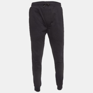 Alexander McQueen Black Heavy Knit Zipper Detail Joggers M