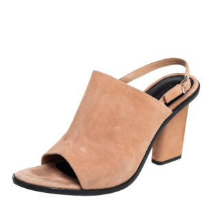 Alexander Wang Beige Suede Cole Slingback Sandals Size 40.5
