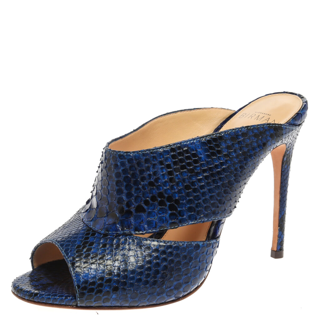 luxury-women-alexandre-birman-used-shoes-p357045-005 Alexandre Birman Blue Latoya Mules Size 36