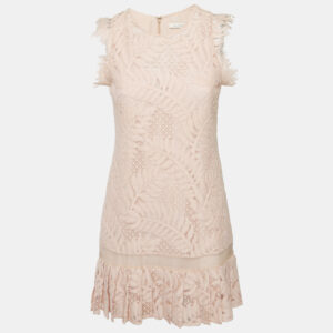 Alexis Light Pink Lace Sleeveless Shift Dress S