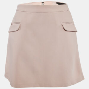Alice + Olivia Pink Crepe Mini Skirt S