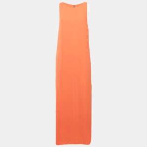 Alice + Olivia Orange Silk Sleeveless Maxi Dress S