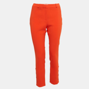Altuzarra Orange Crepe Buttoned Pants L