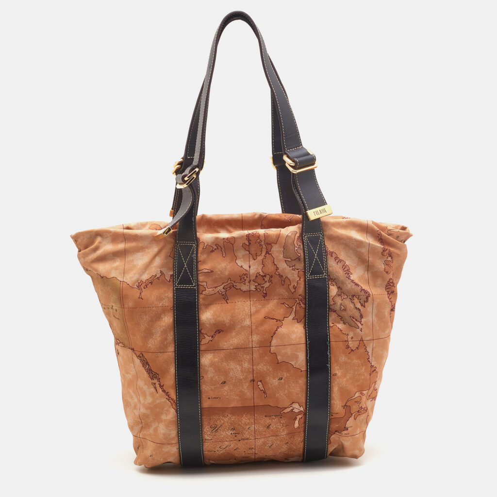 luxury-women-alviero-martini-1a-classe-used-handbags-p828830-012 Alviero Martini 1A Classe Brown Nylon and Leather Shoulder Bag