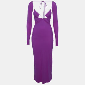 Amazuin Pink Jersey Tie-Up Detail Midi Issad Dress One Size