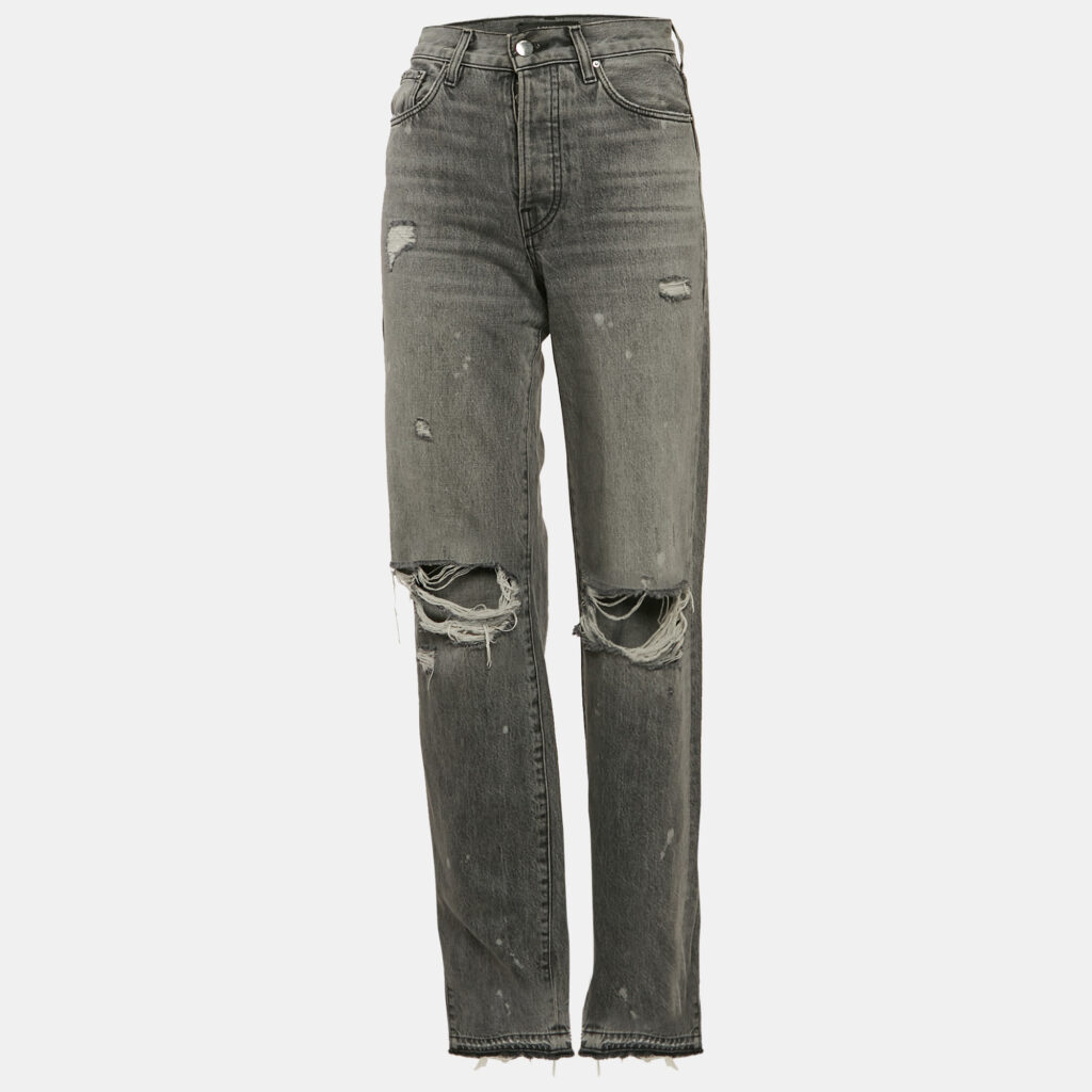 Amiri Grey Denim Ripped Jeans M Waist 26"