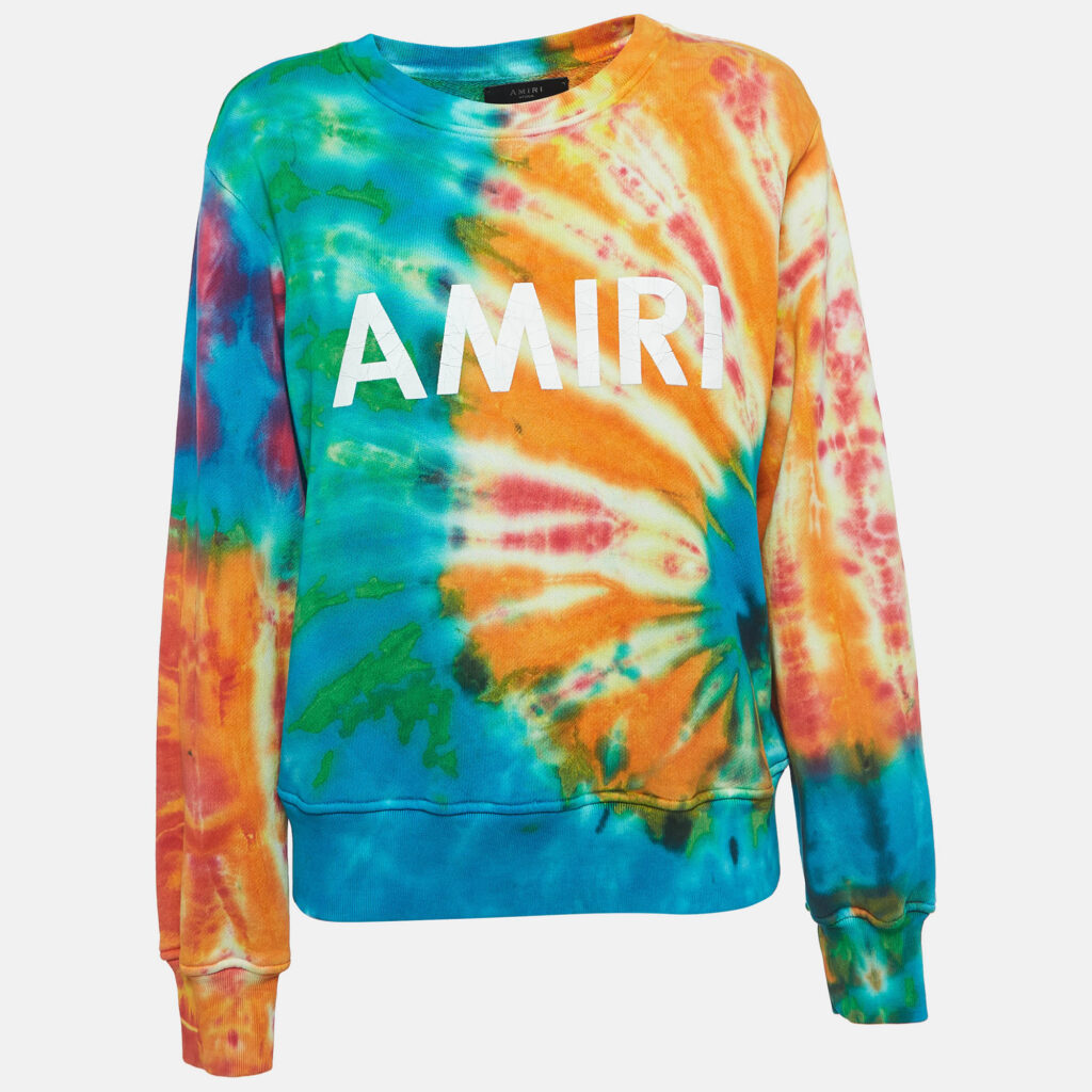 luxury-women-amiri-used-clothes-p920363-005 Amiri Multicolor Tye-Dye Effect Cotton Sweatshirt M