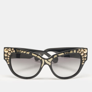 Anna-Karin Karlsson Black Gradient Mademoiselle dOr Studded Cat Eye Sunglasses