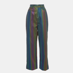 Annakiki For Huawei Multicolor Reflective Pattern Synthetic Straight Leg Pants M