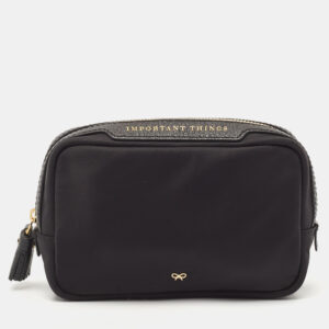 Dior Black Leather Diorama Trifold Wallet