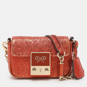 Anya Hindmarch Metallic Foil Leather Crossbody Bag
