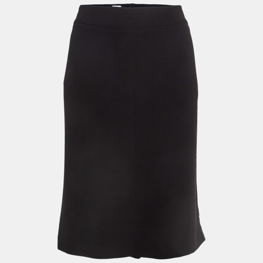 Armani Collezioni Black Silk Formal Pencil Skirt XL
