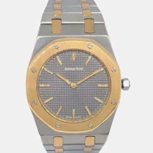 audemars piguet black 18k yellow gold stainless steel royal oak 56303sa.oo.0789sa.01 quartz women's wristwatch 33 mm