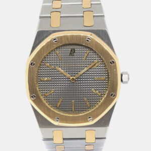 audemars piguet black 18k yellow gold stainless steel royal oak 56303sa.oo.0789sa.01 quartz women's wristwatch 33 mm