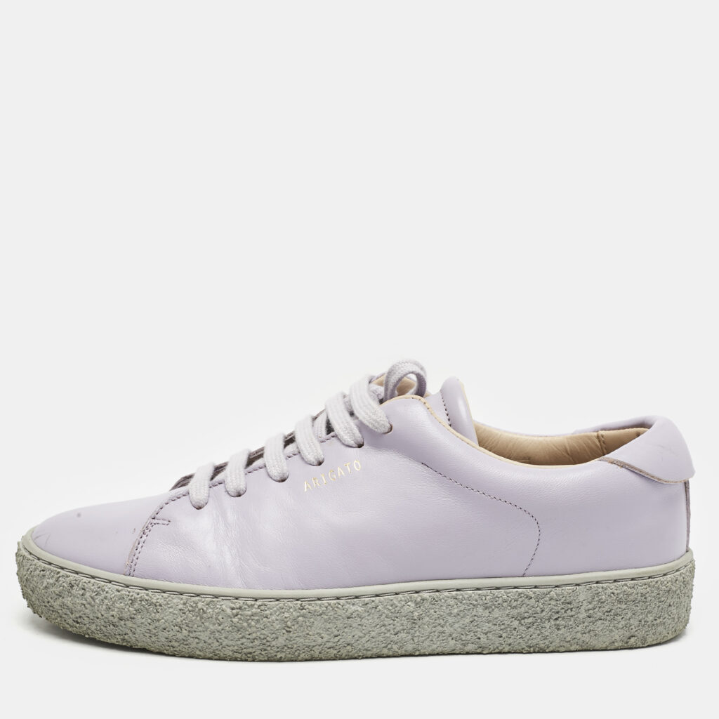 luxury-women-axel-arigato-used-shoes-p1153413-006 Axel Arigato Purple Leather Lace Up Sneakers Size 39