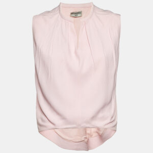 Balenciaga Pink Crepe Sleeveless Top S