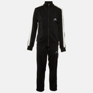 Balenciaga Black Jersey Zip-Up Jacket and Pants Set M