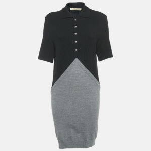 Balenciaga Monochrome Rib Knit T-Shirt Dress M