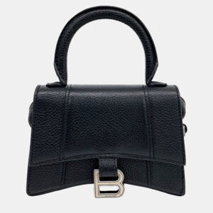 Balenciaga Black Leather hour glass mini crossbody bag